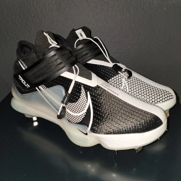 NIKE‎ Force Zoom Trout 7 Baseball Cleats Mens Size 12 Black White NIKE Force Zoom Trout 7 metal Baseball Cleats-12-white/black  main image 2